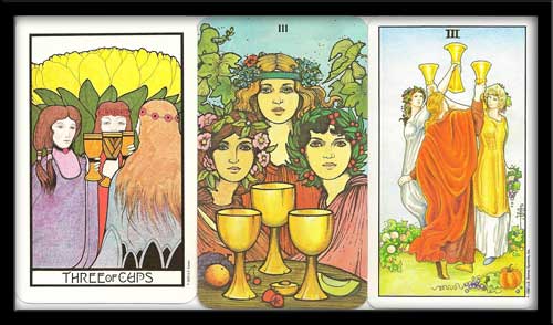 Three of cups meaning in Tarot