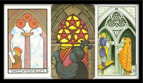 three of pentacles meaning in Tarot