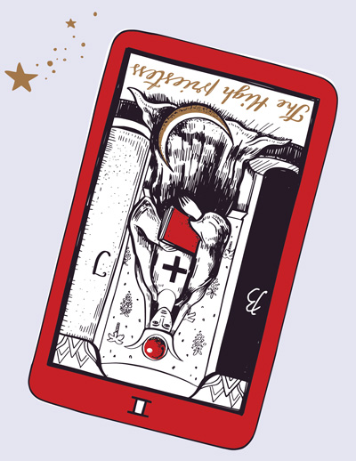 High Priestess Card in a Reading - Reversed