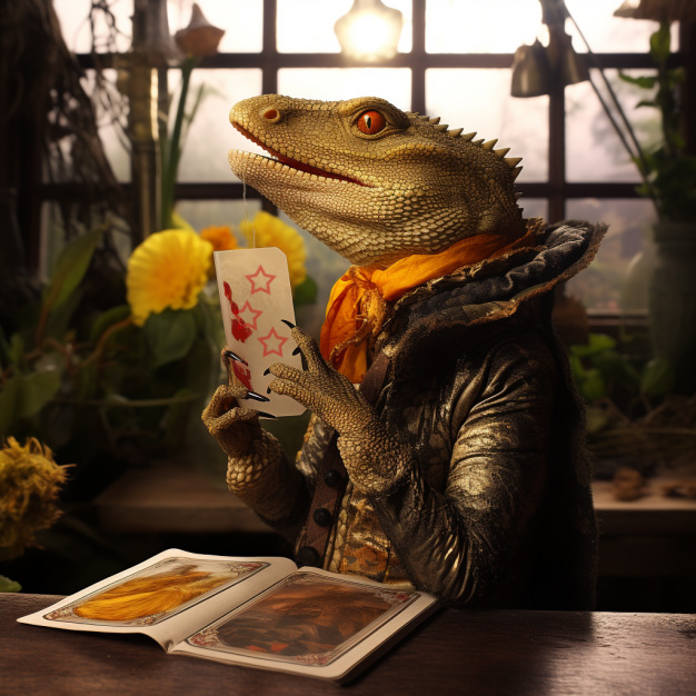 lizard meaning in the tarot card deck