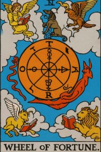 Meaning of Wheel of Fortune Card in Love Readings - Upright